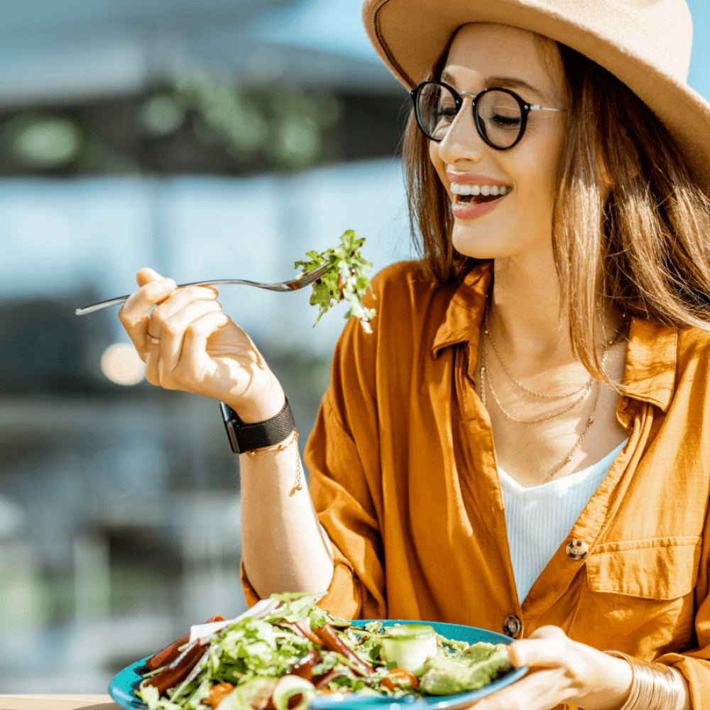 Eating Salad